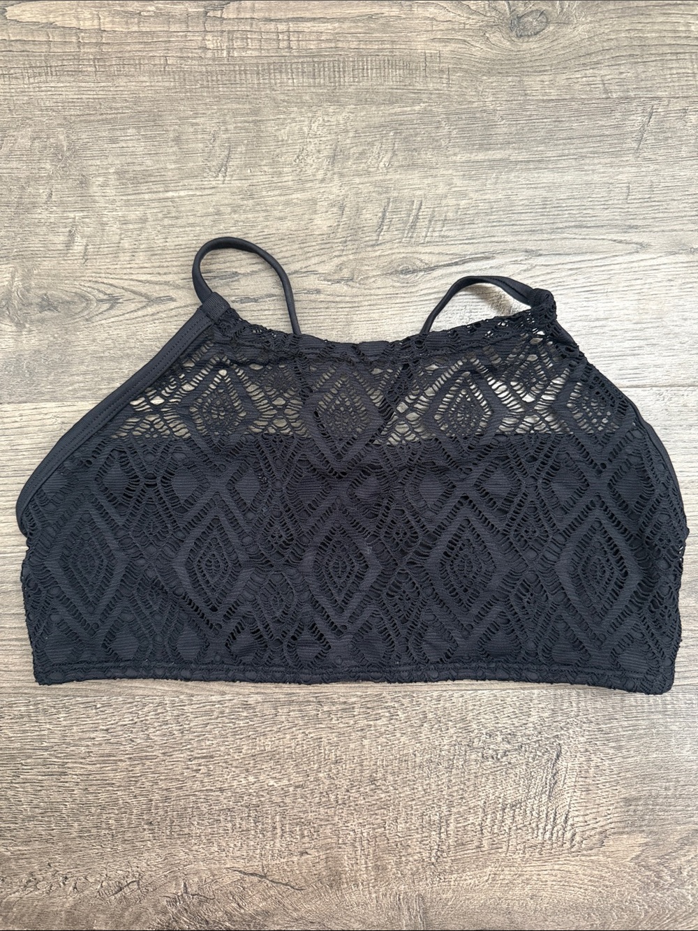 Midori Black Crochet Lace Bralette